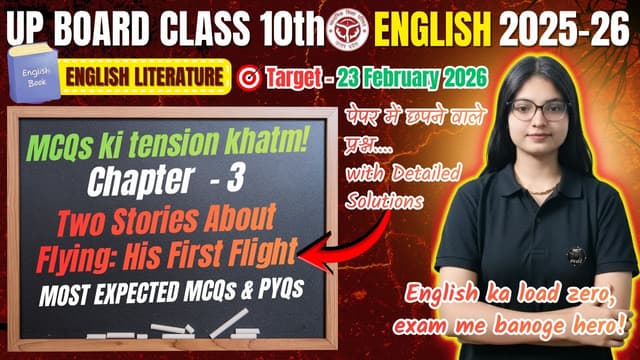 Chapter-3 His First Flight (MCQ)