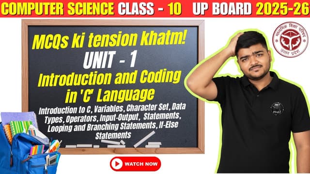 Unit 1: Introduction and Coding in ‘C’ Language (MCQ Series)