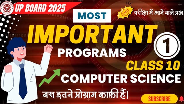 Important Programs - Part 1