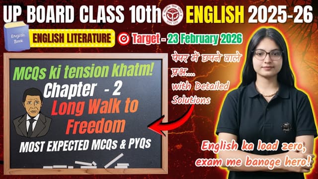 Chapter-2 Long Walk to Freedom (MCQ)